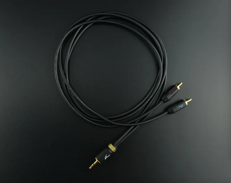

HiFi EXQUiS MPS X-9 OCC сигнальный соединительный кабель 3,5 мм до 2 RCA Hi-Fi аудио 2 RCA папа-папа