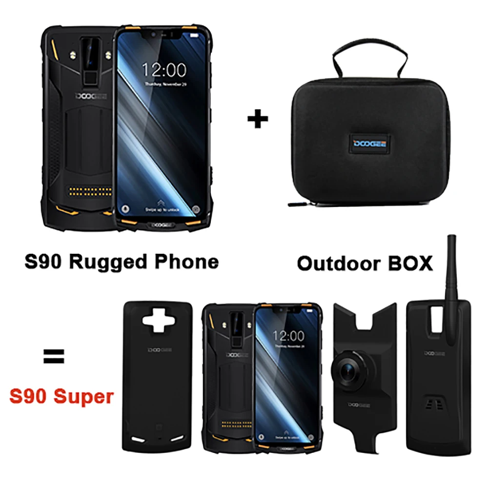 DOOGEE S90 супер IP68/IP69K (для использования вне помещений окно) модульная прочный