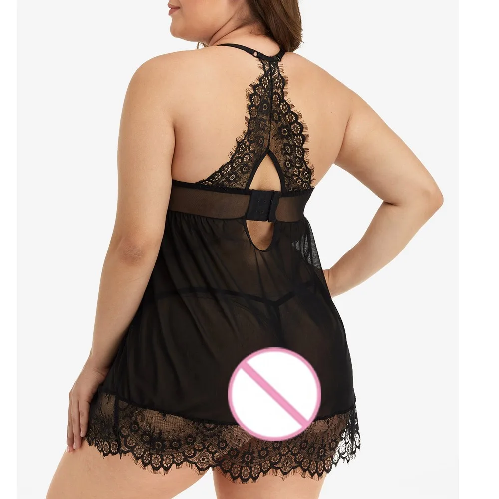 Женское сексуальное кружевное нижнее белье эротическое Babydoll женское из хлопка 5XL