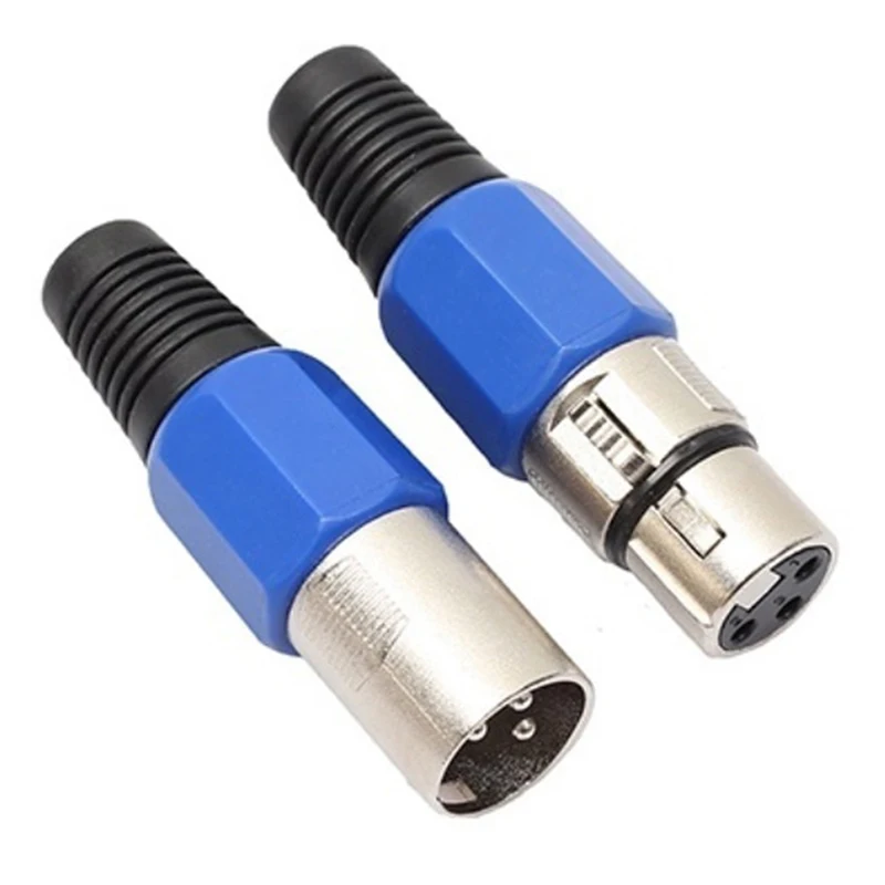 2 шт. 3 контакта разъем XLR женский + мужской для микрофона аудио адаптер