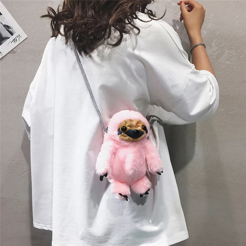 Kawaii Девушка коала Ленивец крест тела сумка милые дети мягкие плюшевые игрушки
