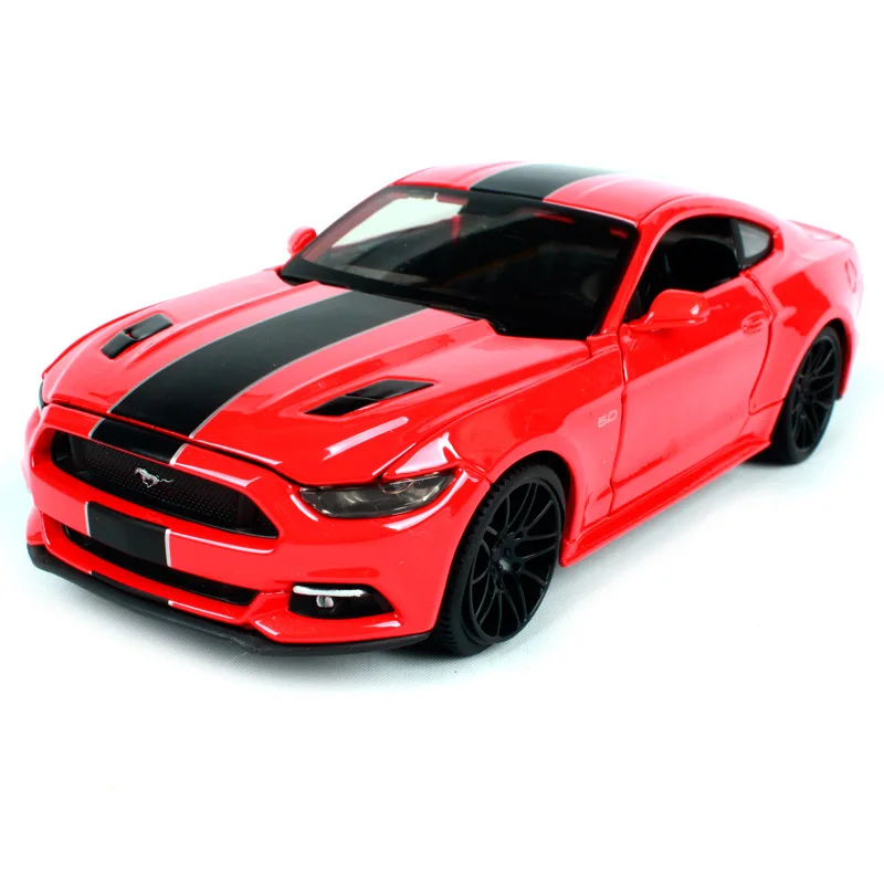 Maisto 1:24 2015 Mustang GT синий обувь золотистого и красного цветов автомобилей diecast для