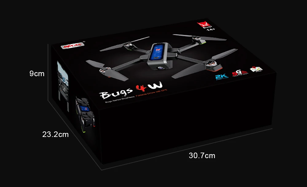 MJX Bugs 4W B4W gps Радиоуправляемый Дрон с камерой 4K HD бесщеточный Дрон складной 5G wifi FPV Квадрокоптер 1,6 км 25 минут оптический поток