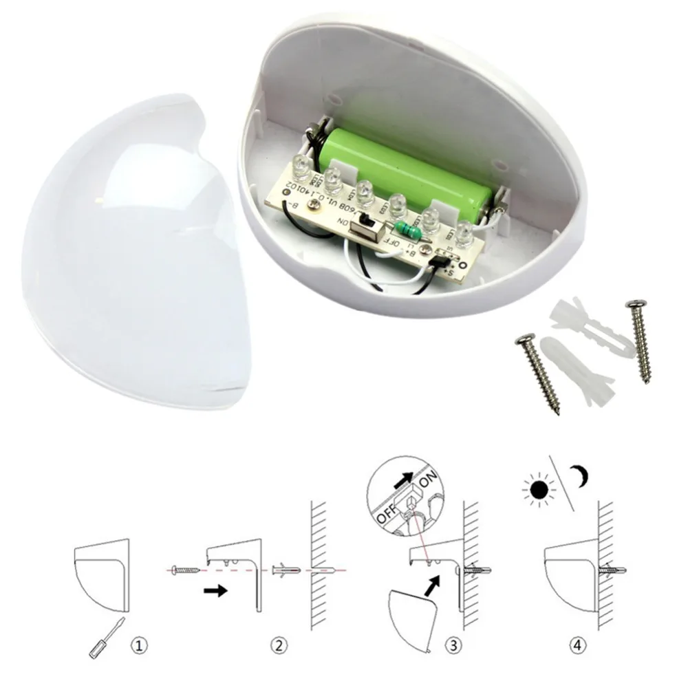 Солнечный свет сада белый светодиод warll лампы Открытый Газон забор Лампы для