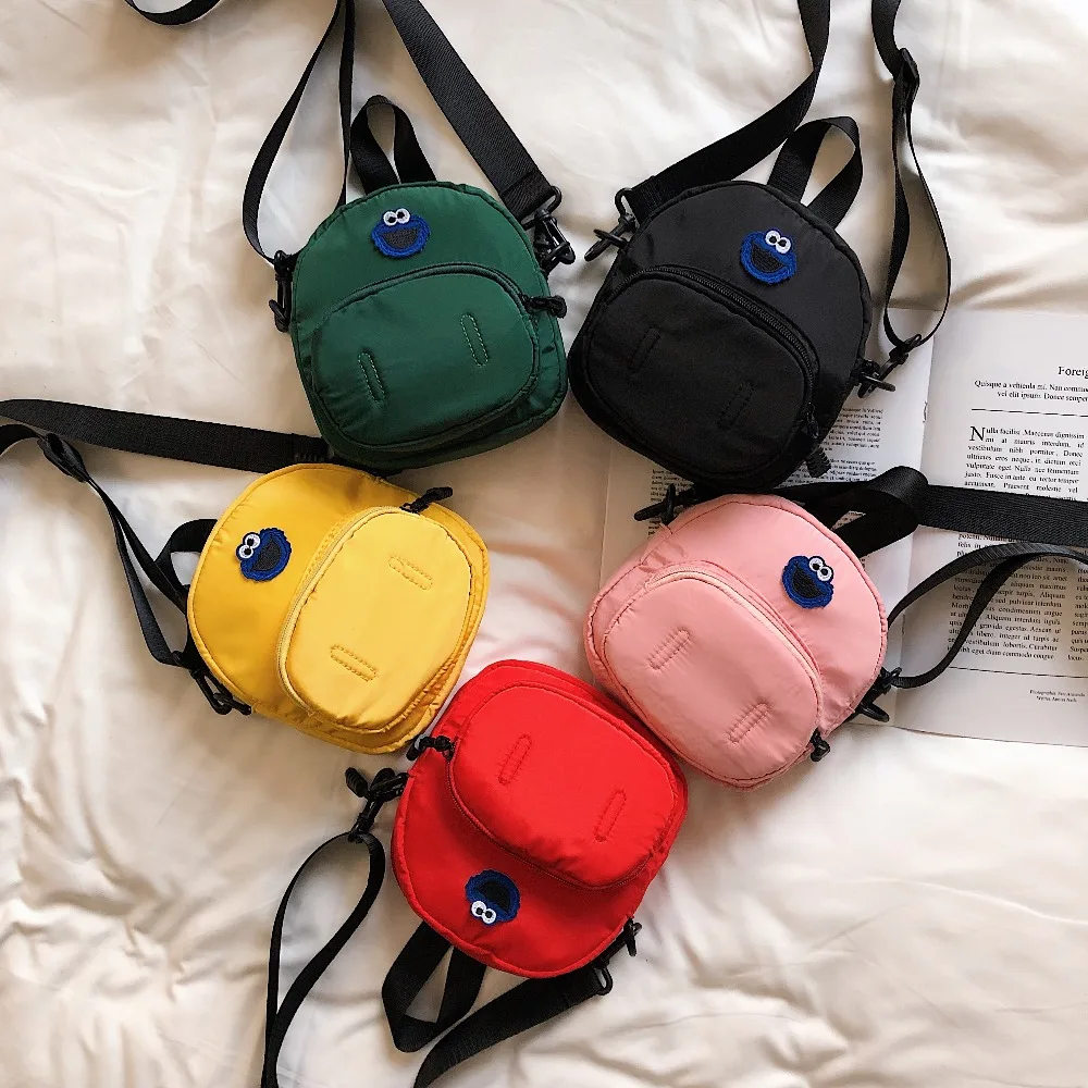 One-shoulder cartoon cute student Canvas Soft Edition Simple Neutral Leisure Fashion Zipper Unisex Casual occasion bag | Багаж и сумки