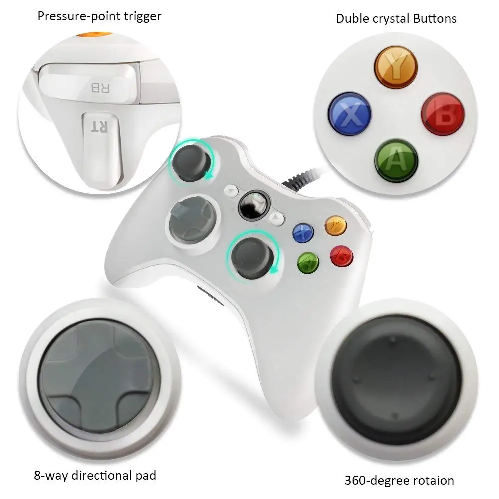 USB проводной джойстик контроллер для Xbox 360 Microsoft Xbox360 Геймпад Совместимость