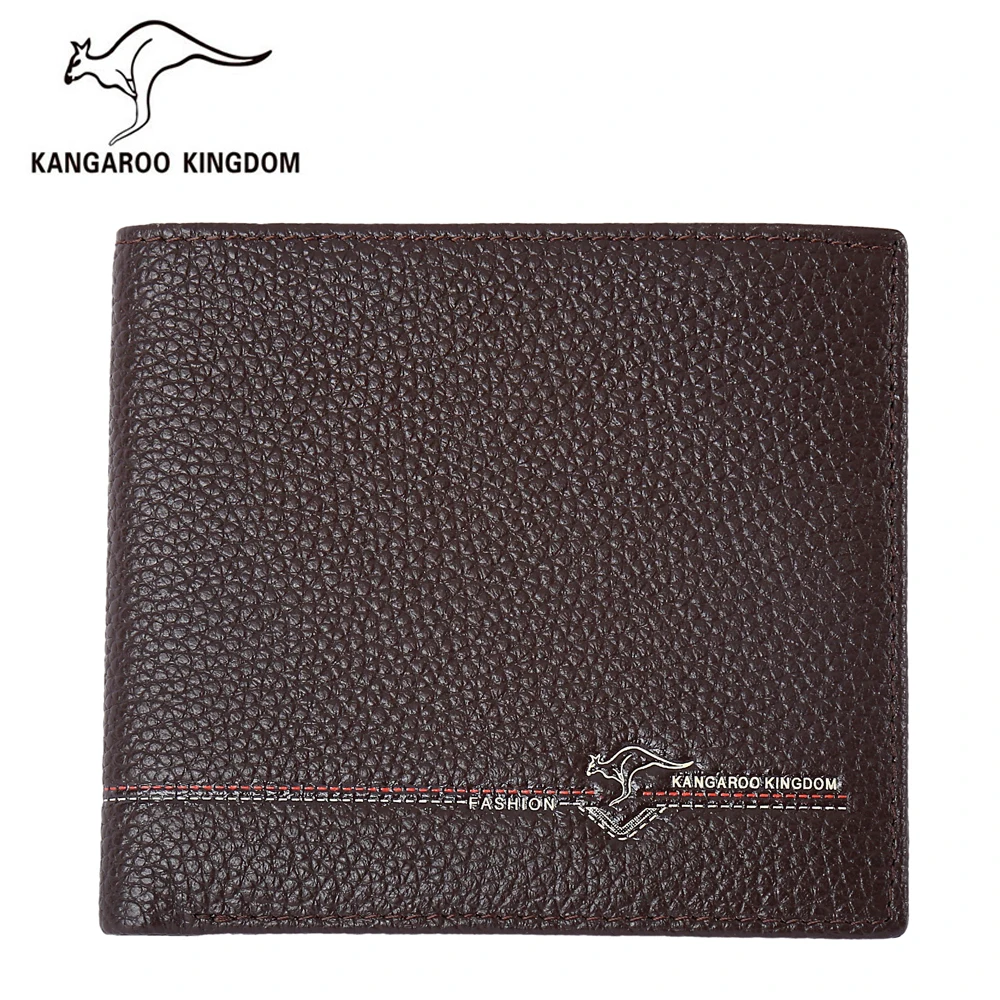 

Мужские кошельки бренда Kangaroo Kingdom из натуральной кожи, тонкий короткий дизайнерский мужской Карманный Кошелек