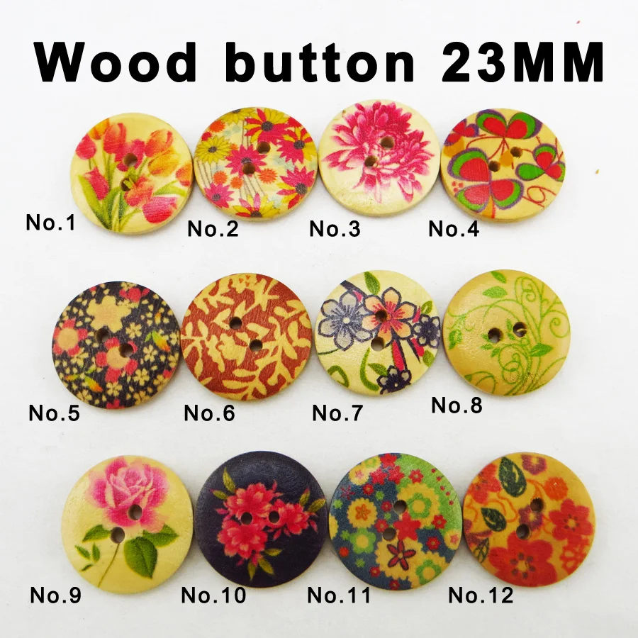 

40 шт, куртка на пуговицах с цветочным принтом украшения живопись деревянные пуговицы 23 мм пальто сапоги Швейные Одежда аксессуар MCB-1007