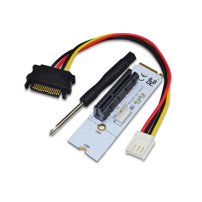 Новая карта расширения NGFF M.2 Key M к PCI E 1X 4X 8X 16X адаптер слота для майнинга