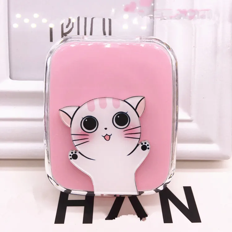 LIUSVENTINA оптовая продажа Портативные акриловые милые кошки Чехол для контактных