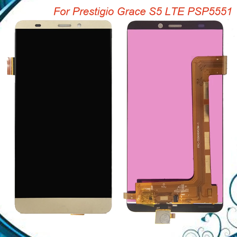 ЖК дисплей 5 дюйма для Prestigio Grace S5 LTE PSP5551 Duo PSP 5551 DUO сенсорный экран дигитайзер