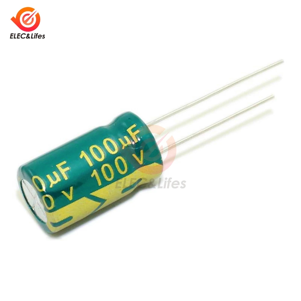 100 шт./лот электролитический конденсатор с алюминиевой крышкой, 100V 250V 400V 450V 22 мкФ 47 мкФ 68 мкФ 100 мкФ 220 мкФ 330 мкФ 470 мкФ 1000 мкФ высокое частоте низкое сопротивление
