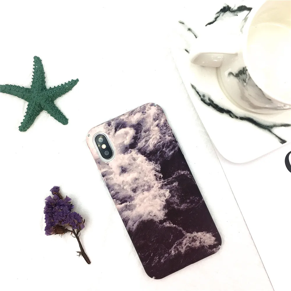Marble Case For iPhone 7 8 Plus Phone Cases Luxury Hard Cover IMD Full Protective Film X 6 6s Fundas |