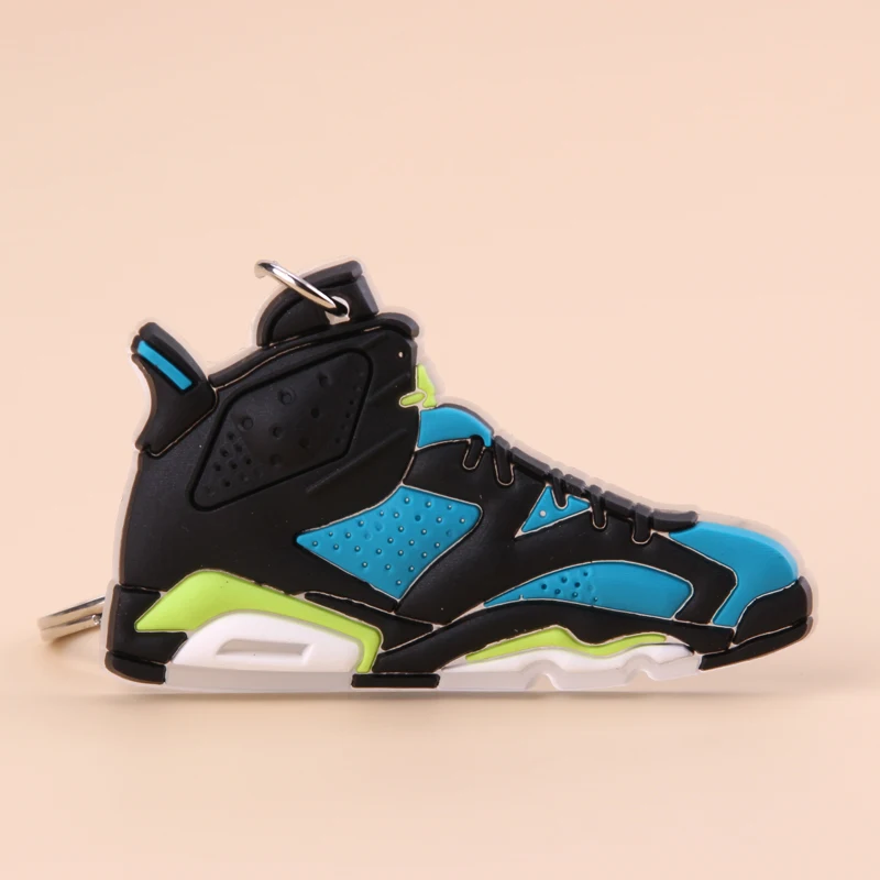 Picture Color07 Мини Jordan 6 брелок обуви Для мужчин Wome/Дети C логотипом отличный подарок для баскетбола брелок-кроссовок для ключей ключ держатель Porte Clef - Цвет: Picture Color07