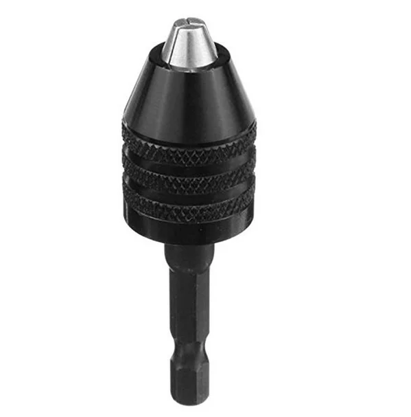 

Black Keyless Drill Chuck High quality Easy to operate 0.3-3.6mm Hex Shank Quick Change Adapter Converter