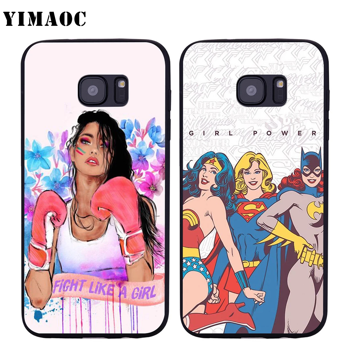 Мягкий силиконовый чехол YIMAOC Girl Power для Samsung Galaxy S6 S7 Edge S8 S9 Plus A3 A5 A6 Note 8 9|Бамперы| |