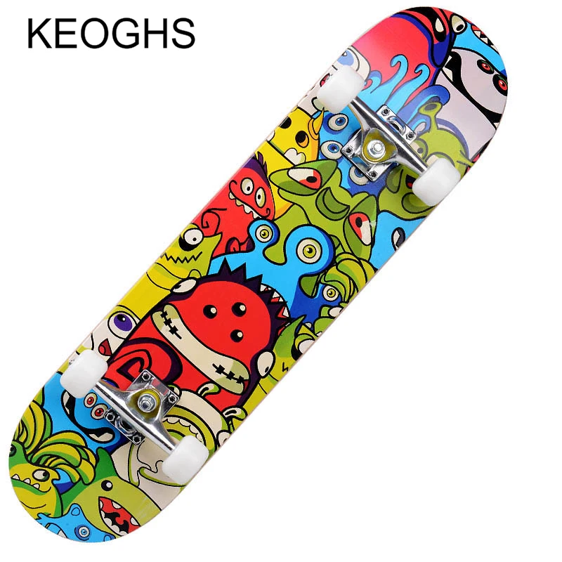 Четырехколесный скейтборд светящийся для начинающих детей и подростков игрушки