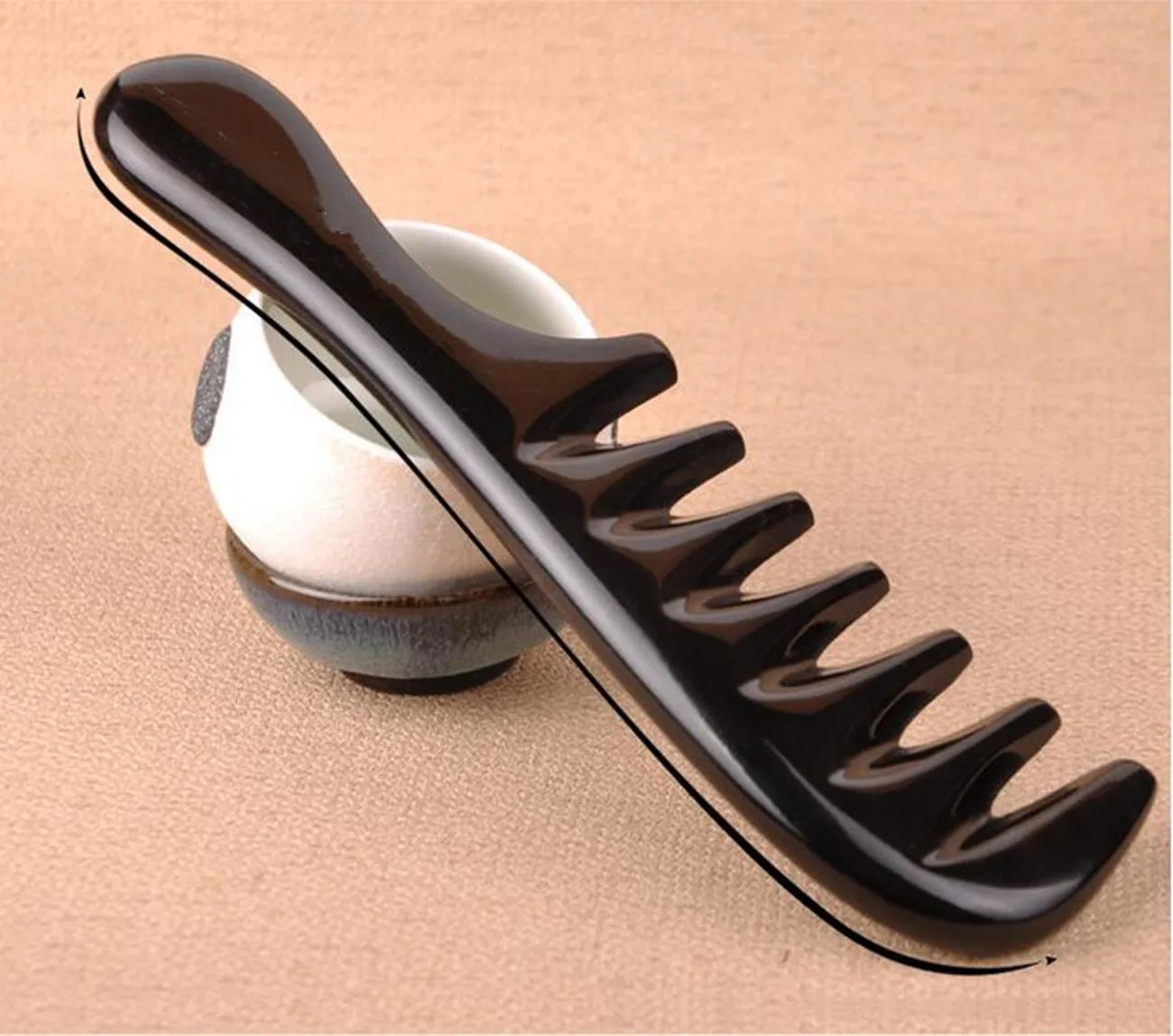 1 шт., Новое поступление, черные расчески для волос Buffalo Ox Horn, хорошее качество, антистатические расчески для волос, Стильный дизайнерский массажер для головы, инструмент для укладки