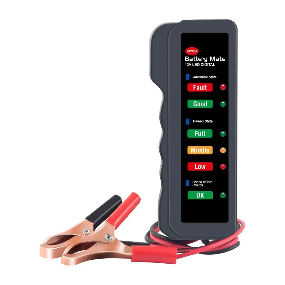 12V Цифровой walkie talkie автомобильное Батарея тестер генератора Мотоциклетные