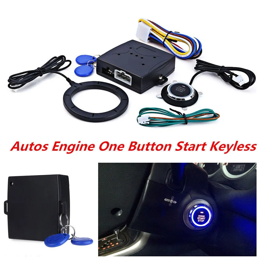 12 В в автомобиля двигатели для Push Start Stop кнопка Авто зажигания Дистанционное