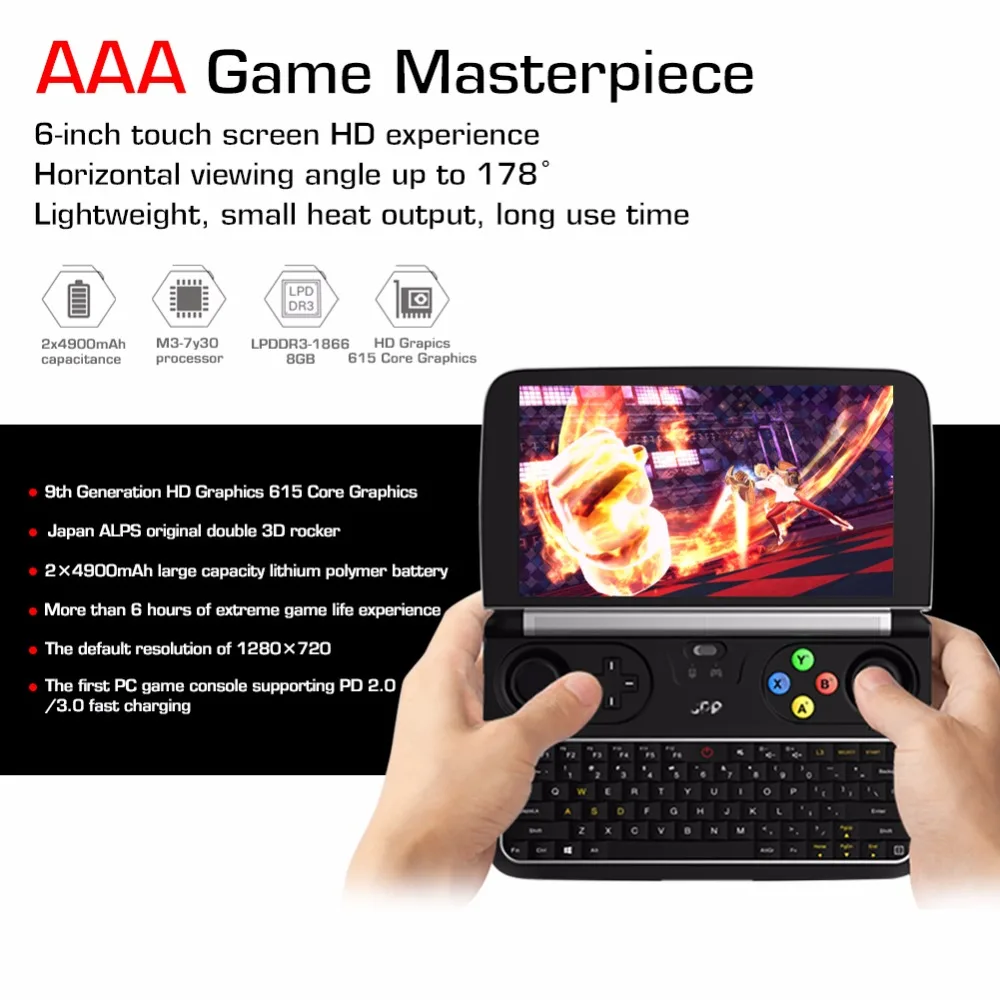 Оригинальный GPD выиграть 2 win2 портативные игровые консоли карманный мини ПК