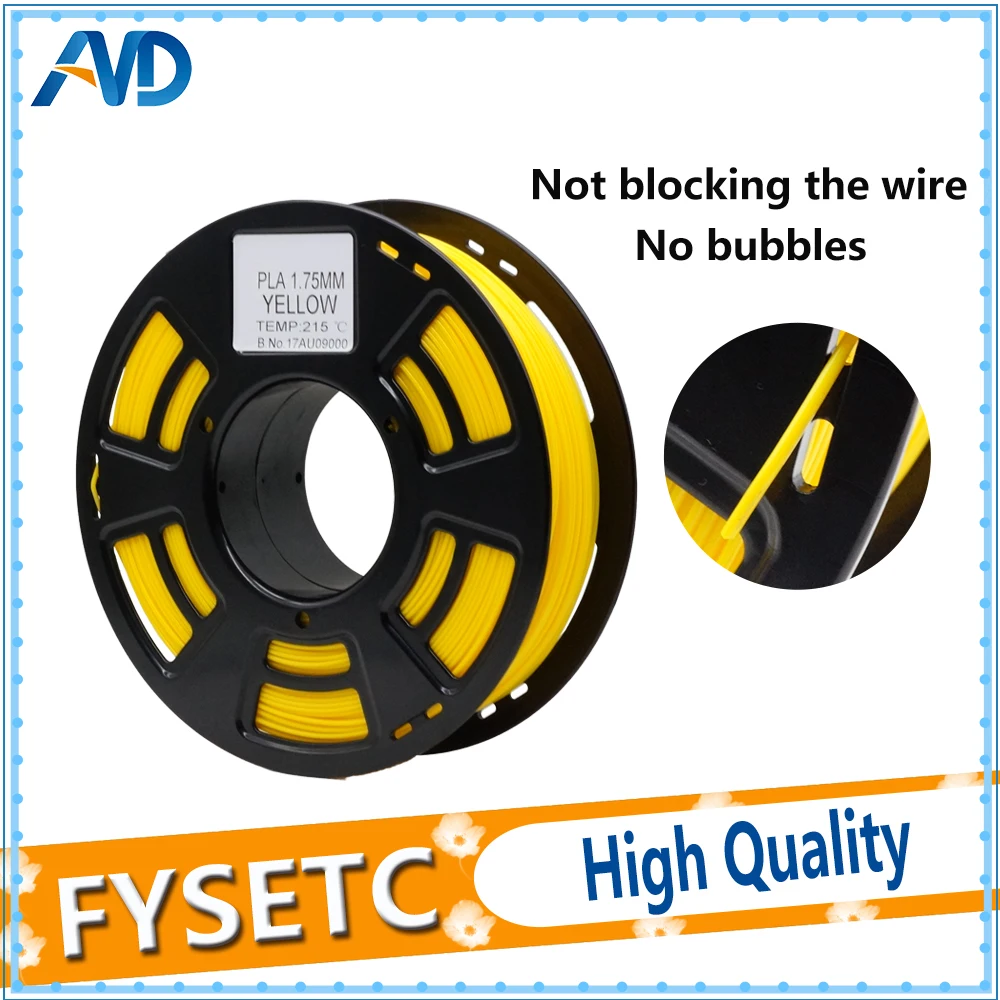 1.75 pla Consumables PLA 1.75MM 1kg/2.2lb Filament Materials Yellow Color Plastic Filament for 3D Printer Extruder Or 3d Pen