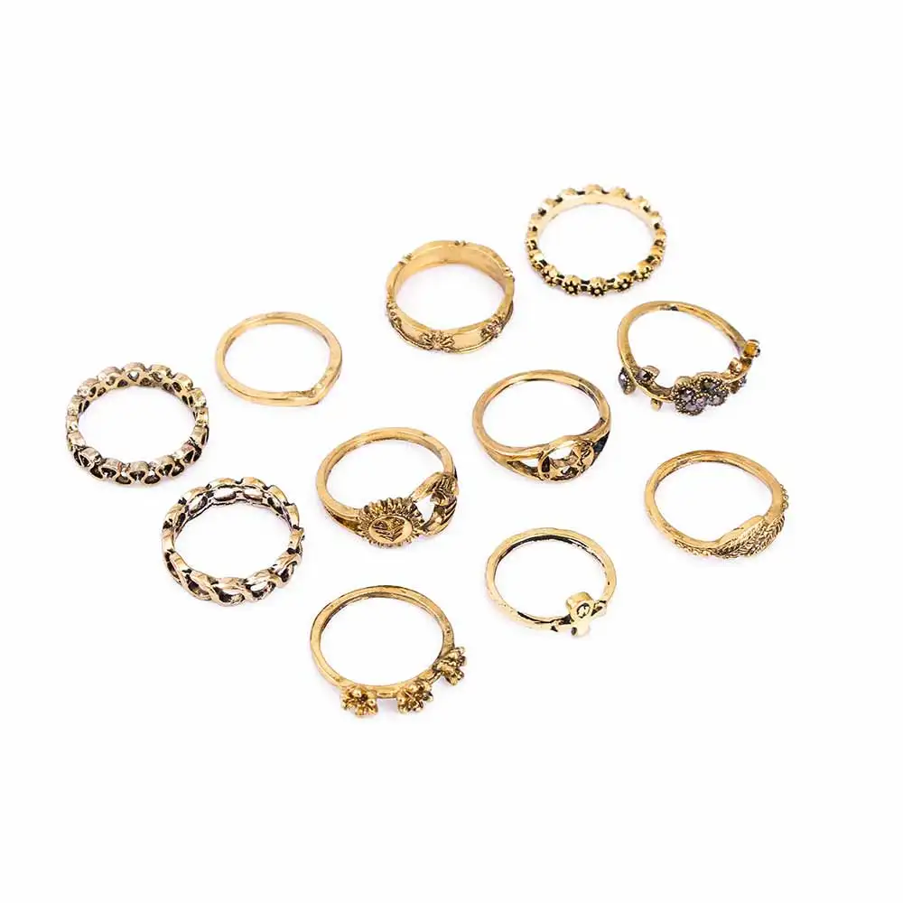 Женское свадебное кольцо FAMSHIN винтажное ажурное в богемном стиле с цветком и