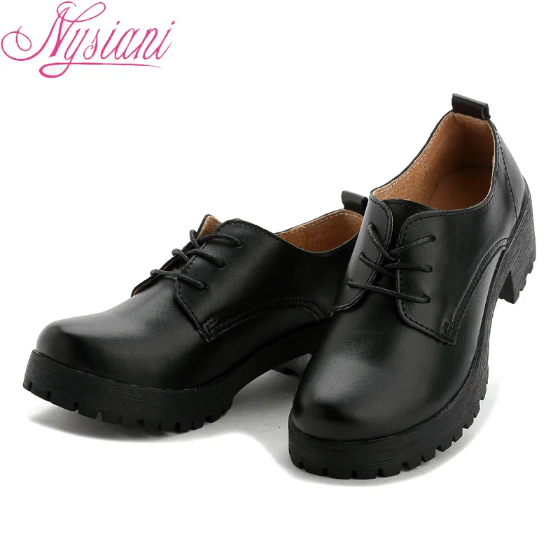 2017 г. повседневные женские туфли на высоком каблуке с круглым носком шнуровке