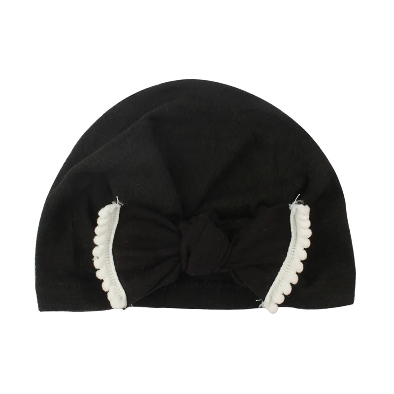 New Bow Baby Hat for Girls Candy Color Beanie Cap Toddler Turban Elastic Cotton Girl Accessories 1 PC | Детская одежда и обувь