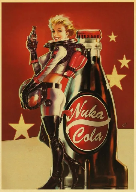 Холст, украшение для дома, печатная Модульная картина, Nuka Cola Fallout, настенные картины, современный, скандинавский стиль, плакат для гостиной - Цвет: BO xianru1426-03