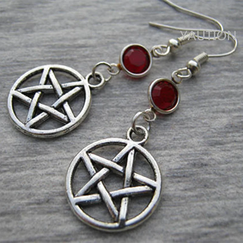 1 пара серьги с камнем талисманом|pagan earrings|witch earringsbirthstone earrings |