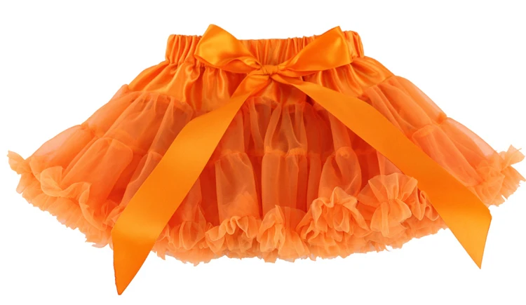 Orange Пышные шифоновые юбки-американки для маленьких девочек; юбки-пачки принцессы для вечеринки; одежда для балета; 12 мес.-10 лет; 30 цветов; - Цвет: Orange