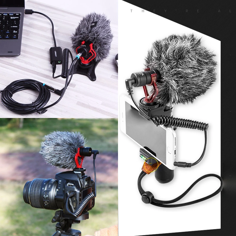 Новый BOYA BY-MM1 компактный видео микрофон на камеру Youtube Vlogging Запись для IPhone Nikon Canon