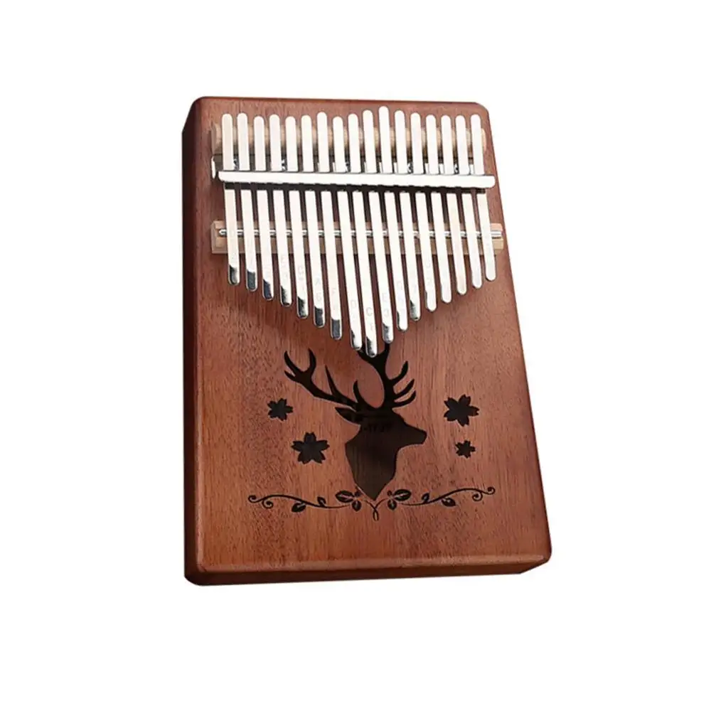 vintage reindeer 17 ключ калимба шпон из красного дерева большого пальца пианино Mbira натуральный мини-клавиатура музыкальный инструмент - Цвет: vintage reindeer
