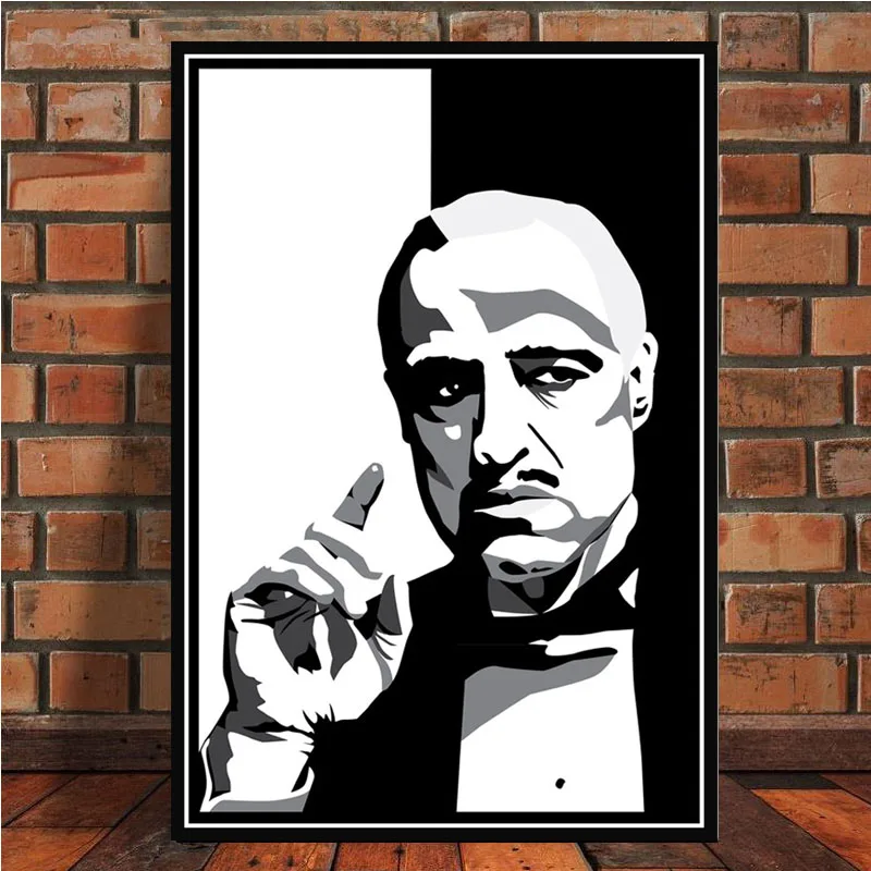 0006 The Godfather Movie Marlon Brando Al Pacino плакат настенный художественный Рисунок плакаты и принты холст живопись для комнаты домашний декор - Цвет: 0006
