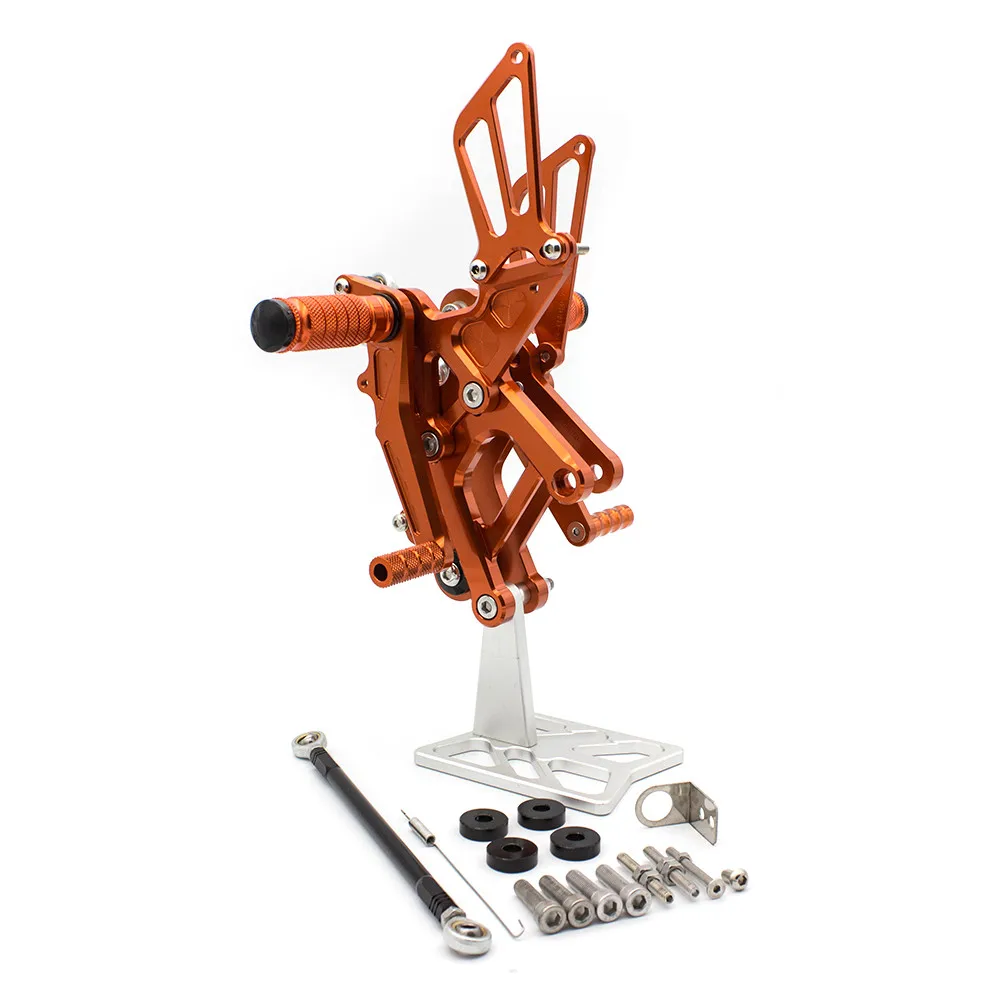 Rearset-Orange Для Honda CBR150 CBR125 2011- мотоциклетные подножки с ЧПУ Регулируемые задние ножки CBR 125 150 Подножки педаль - Цвет: Rearset-Orange