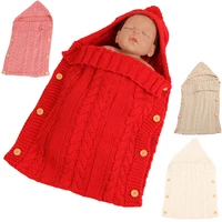 wool baby girl receiving blankets newborn photography prop crochet infant swaddling towel babies wrap sleeping bag knitting robe