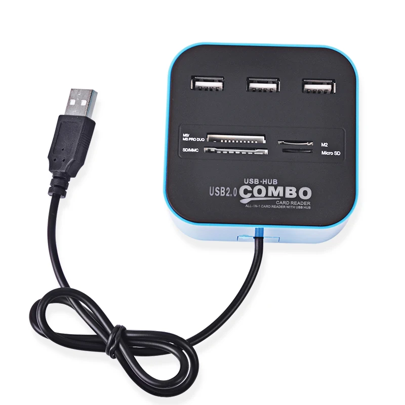 Новый USB концентратор 2 0 480 Мбит/с считыватель комбинированных карт все в одном