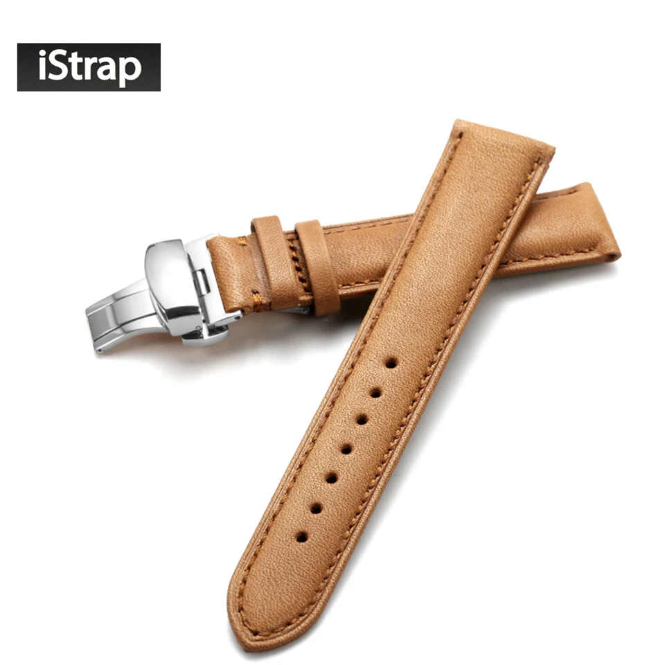 IStrap Новое поступление 18 мм 19 20 21 22 светильник коричневый винтажный ремешок для