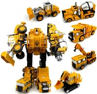 transformation robot car metal alloy engineering construction vehicle truck assembly deformation toy 2 in 1 robot kid toys gifts