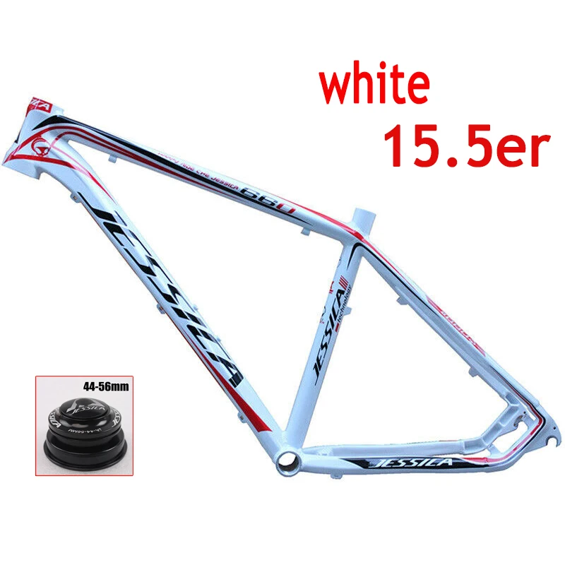 White-15.5 inch 15,5/1" рама для горного велосипеда 26er MTB велосипедная Рама в комплекте алюминиевая рама 44-56 мм коническая BB68 велосипедная Рама аксессуары - Цвет: White-15.5 inch