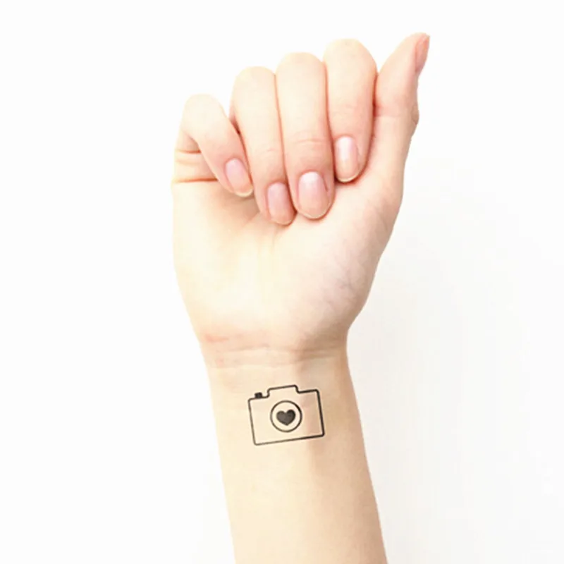 SHNAPIGN черная фотовспышка для камеры стикер татуировки 10 5*6 см маленькая