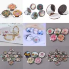 Портативное компактное мини-зеркало с двумя боками, 1 шт., компактное косметическое зеркало для женщин и девочек, компактное складное зеркало для макияжа