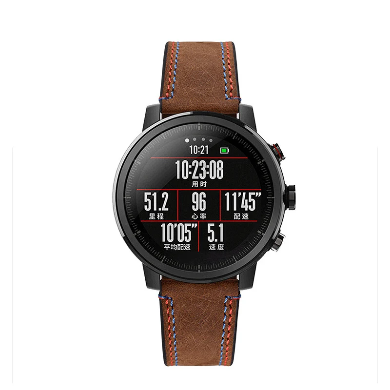 22 мм ремешок для часов Samsung Gear S3 винтажный из натуральной кожи Huami Amazfit 1 2 Huawei Watch pro