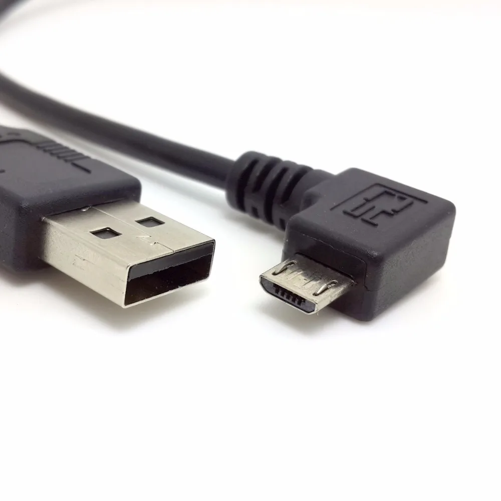 2 шт. кабель Micro USB к штекер зарядный 1 м прямоугольный 90 градусов для камеры