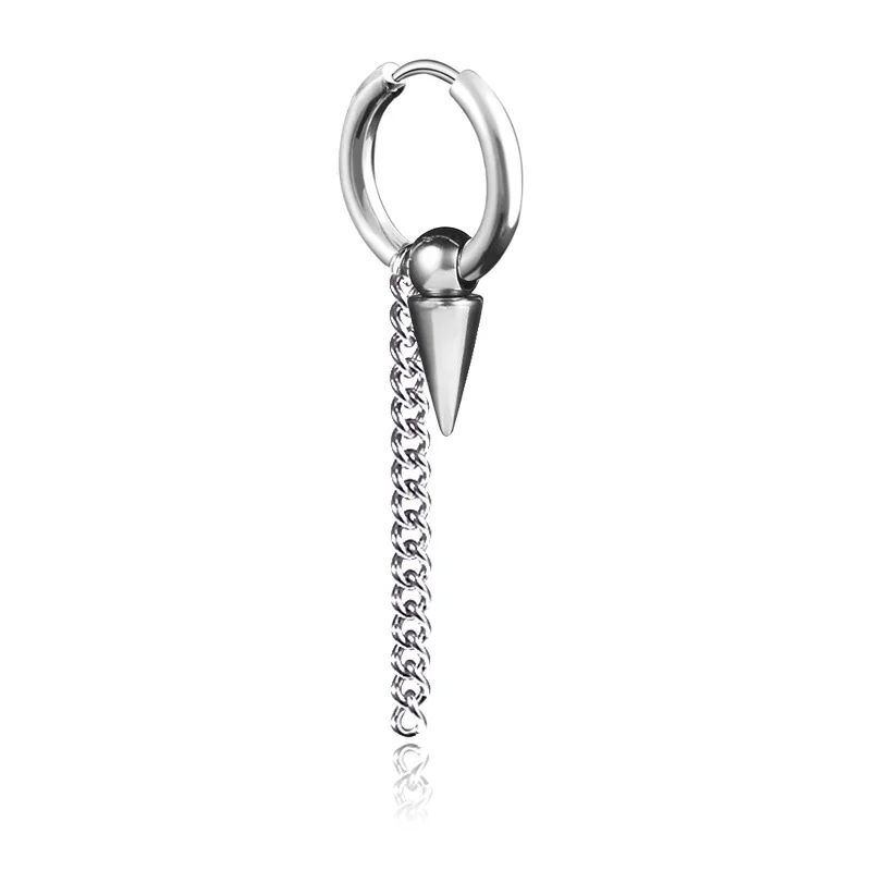 Серьги-кольца для женщин и мужчин 1 шт. панк нержавеющая сталь с перекрестными