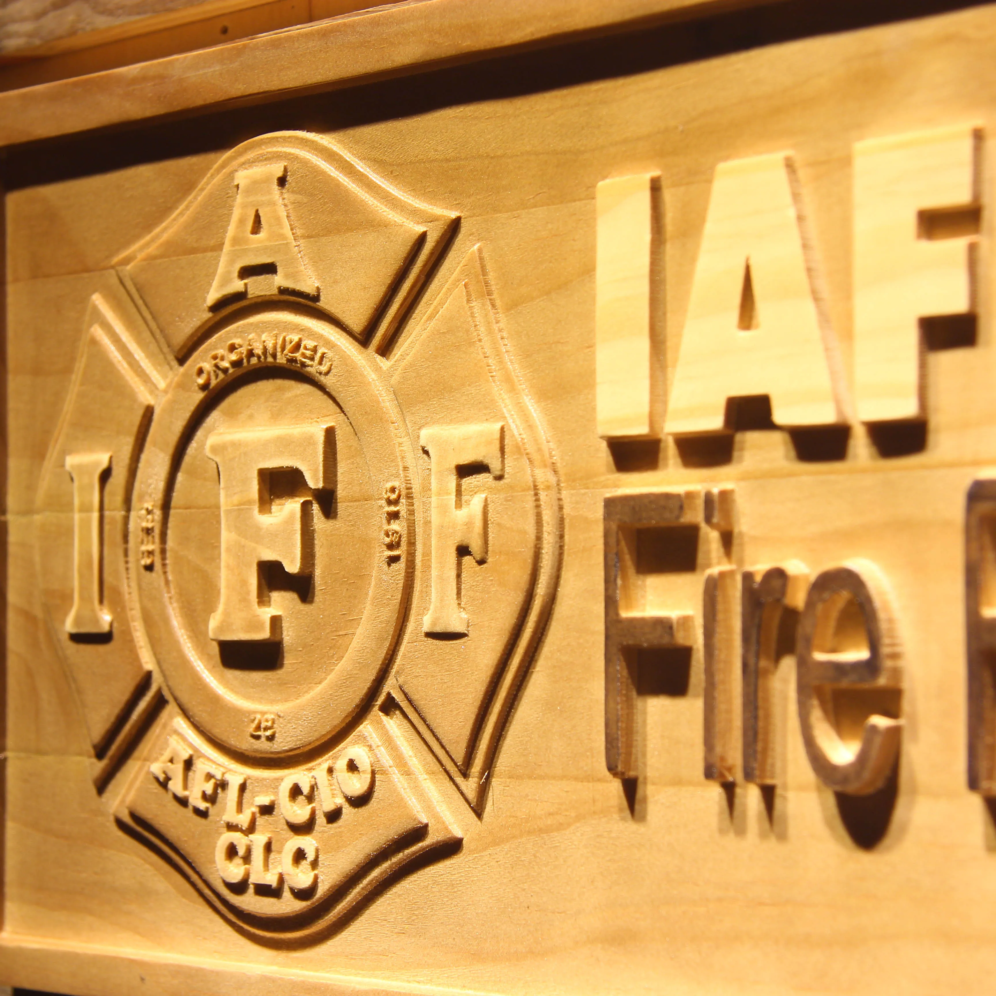 IAFF пожарные истребители пожарное пиво 3D деревянные вывески для бара|sign bar|sign woodsign
