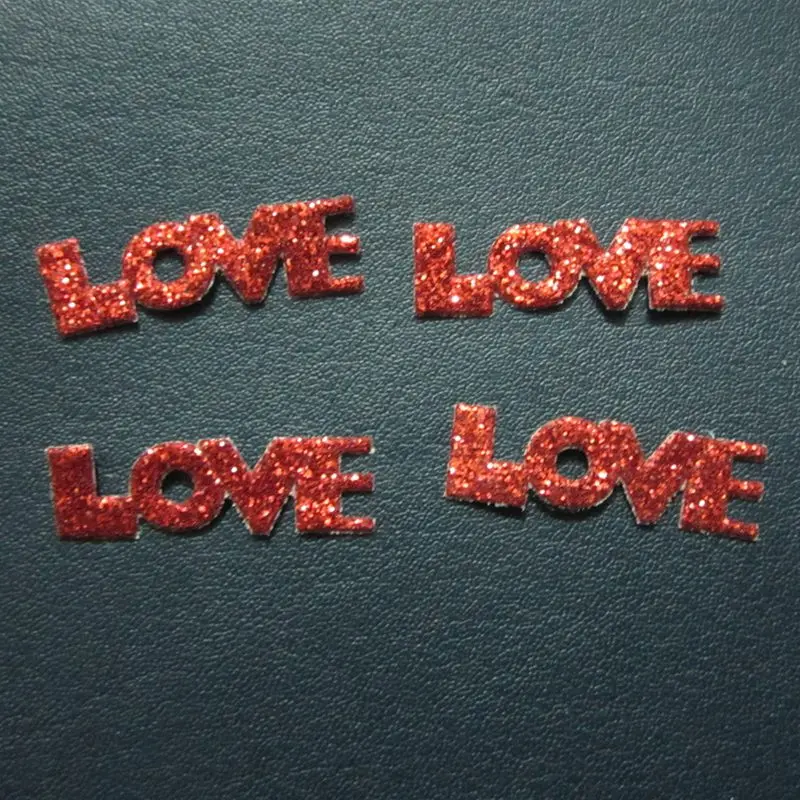 50 шт. рельефные аппликации LOVE 26 х8 мм|Заплатки| |