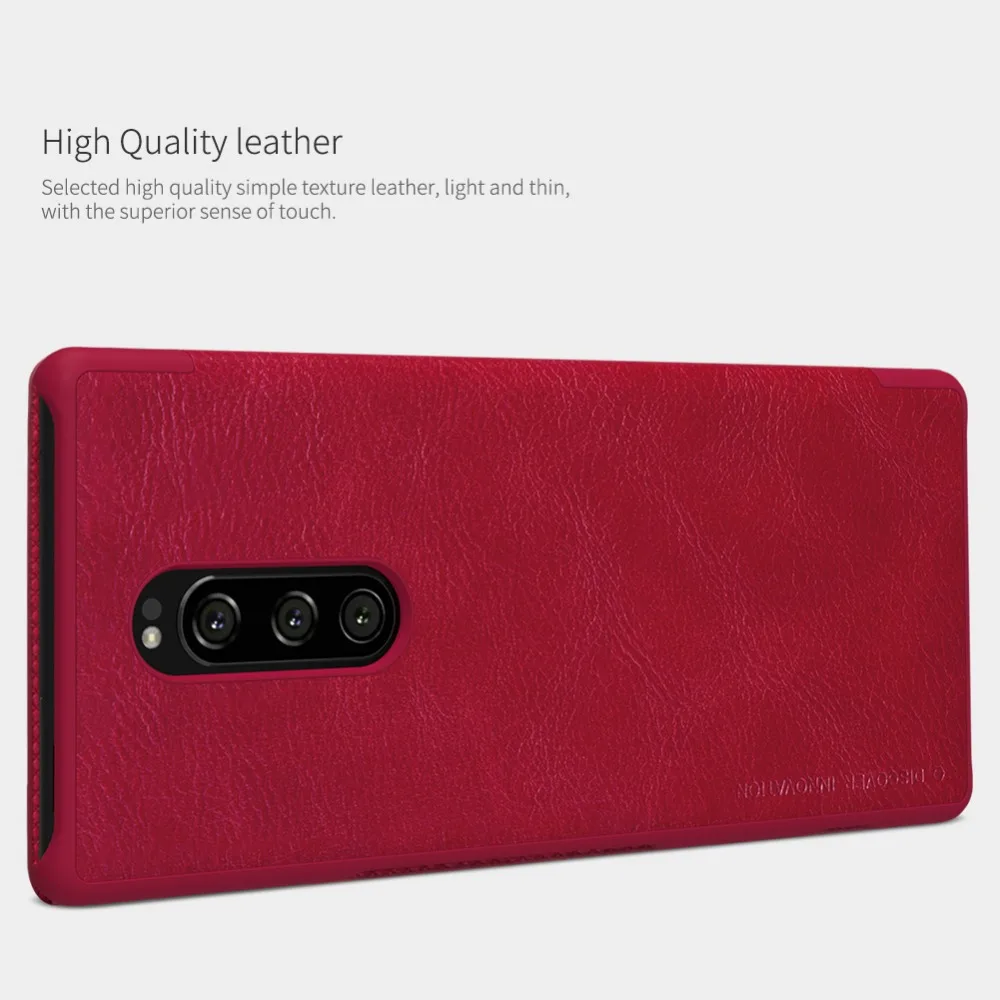 6.5'' NILLKIN QIN Luxury Leather Flip Cover Coque for Sony Xperia 1 Case Hard PC Back Fundas Phone Shell | Мобильные
