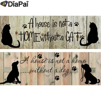 diapai diamond painting 5d diy 100 full squareround drill cat dog home 3d embroidery cross stitch home decor